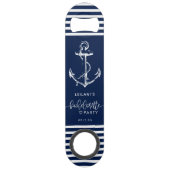 Schetsanker Verlovingsfeestje Marineblauw Speed Flessenopener (Voorkant)