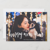 Schetsbekleding | Happy New Year-fotokaart Feestdagenkaart (Voorkant)