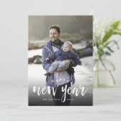 Schetsbekleding | Nieuwjaarsfotokaart Feestdagenkaart (Staand voorkant)