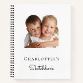 Schetsboek aangepaste foto kids kinderen notitieboek (Voorkant)