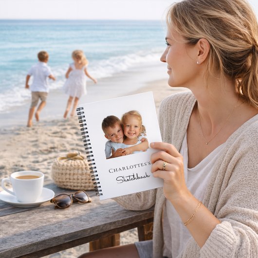 Schetsboek aangepaste foto kinderen notitieboek