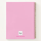 Schetsboek aangepaste foto roze monogram notitieboek (Achterkant)