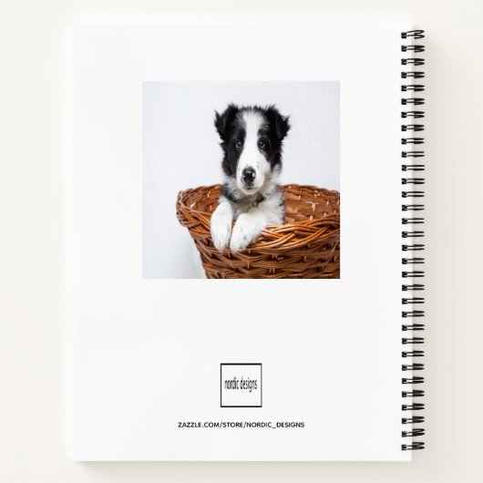 Schetsboek aangepaste hond huisdier foto notitieboek (Achterkant)