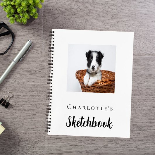 Schetsboek aangepaste hond huisdier foto notitieboek