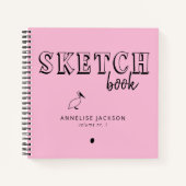 Schetsboek artiestennaam typografie schetsboek notitieboek (Voorkant)