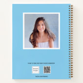 Schetsboek babyblauw foto kinderen typografie notitieboek (Achterkant)