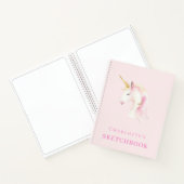 Schetsboek eenhoorn roze meisje notitieboek (Binnen)