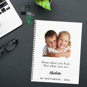 Schetsboek foto kinderen citaat notitieboek