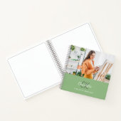 Schetsboek foto sage groen monogram notitieboek (Binnen)