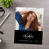 Schetsboek foto zwart wit monogram notitieboek