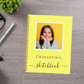 Schetsboek geel foto typografie notitieboek