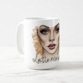 Schetsboek Glam: Latte make-up Koffiemok (Voorkant links)