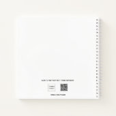 Schetsboek groen waterverf naam script notitieboek (Achterkant)