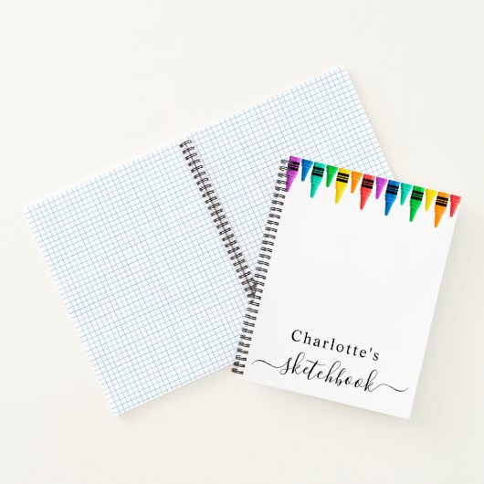 Schetsboek Holografisch Roze Druppels Meisje Notitieboek (Binnen)