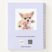 Schetsboek hond huisdier foto lavendel violet notitieboek (Achterkant)