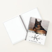 Schetsboek hond huisdier foto monogram notitieboek (Binnen)