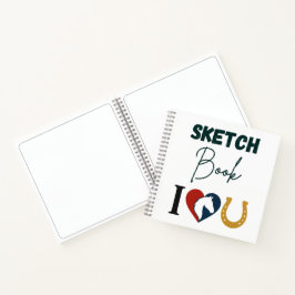 Schetsboek 'I Love You' voor paardenliefhebbers Notitieboek