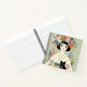 Schetsboek “Jonge vrouw in kimono“ Notitieboek (Binnen)