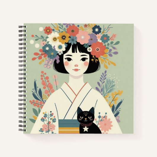Schetsboek “Jonge vrouw in kimono“ Notitieboek (Voorkant)