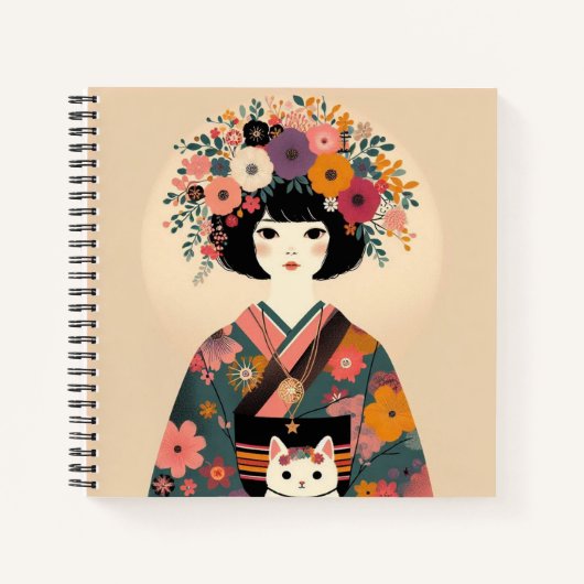 Schetsboek “Jonge vrouw in kimono“ Notitieboek (Voorkant)