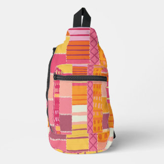 Schetsboek Markeringen-Getextureerde Meerkleurige Sling Bag
