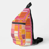 Schetsboek Markeringen-Getextureerde Meerkleurige  Sling Bag (Rechterhoek)