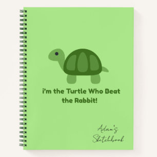Schetsboek met Schildpad Motivatie Spiraal Notitieboek
