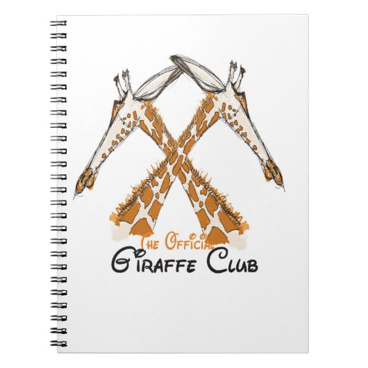 Schetsboek Officiële Giraffe Club Notitieboek (Voorkant)