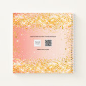 Schetsboek oranje goudverf notitieboek (Achterkant)