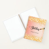 Schetsboek oranje goudverf notitieboek (Binnen)