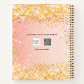 Schetsboek oranje goudverf notitieboek (Achterkant)