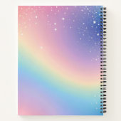 Schetsboek Rainbow Unicorn Glitter Notitieboek (Achterkant)