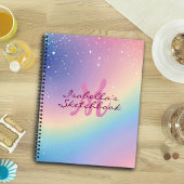 Schetsboek Rainbow Unicorn Glitter Notitieboek