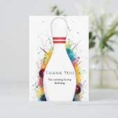 Schetsboek Retro Bowling Verjaardag Bedankkaart (Staand voorkant)