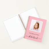Schetsboek roze foto kinderen kinderen typografie notitieboek (Binnen)