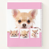 Schetsboek roze hond fotocollage notitieboek (Achterkant)