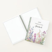 Schetsboek roze paarse blauwe wilde bloemen notitieboek (Binnen)