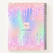 Schetsboek roze paarse druppels notitieboek (Achterkant)
