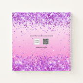 Schetsboek roze paarse verfkwast notitieboek (Achterkant)