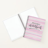 Schetsboek Schattigee Roze Waterverf Streep Notitieboek (Binnen)