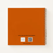 Schetsboek verbrande oranje foto monogram notitieboek (Achterkant)