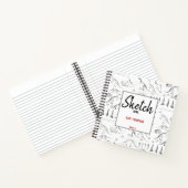 Schetsboek voor kinderen met botpatroon van dinosa notitieboek (Binnen)