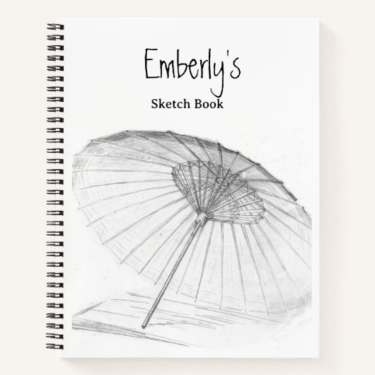 Schetsboek voor Kunstenaars met Eigen Kunstwerk Notitieboek (Voorkant)