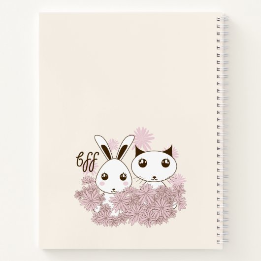 Schetsboek voor meisjes en kinderen met vriendjes  notitieboek (Achterkant)