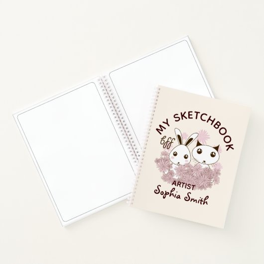 Schetsboek voor meisjes en kinderen met vriendjes  notitieboek (Binnen)