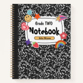 Schetsboek voor school – Zwart Wit creatief ontwer Notitieboek (Voorkant)