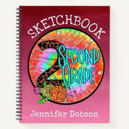 Schetsboek voor terug naar school voor tweede klas notitieboek