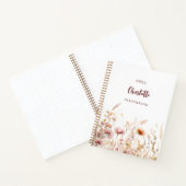 Schetsboek wildflower weide roze beige notitieboek (Binnen)
