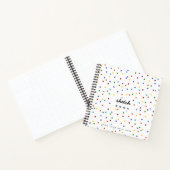 Schetsboek Witte Regenboog Polka Dot Notitieboek (Binnen)