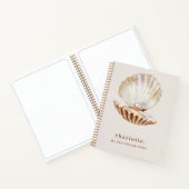 Schetsboek zee shell parel beige modern notitieboek (Binnen)